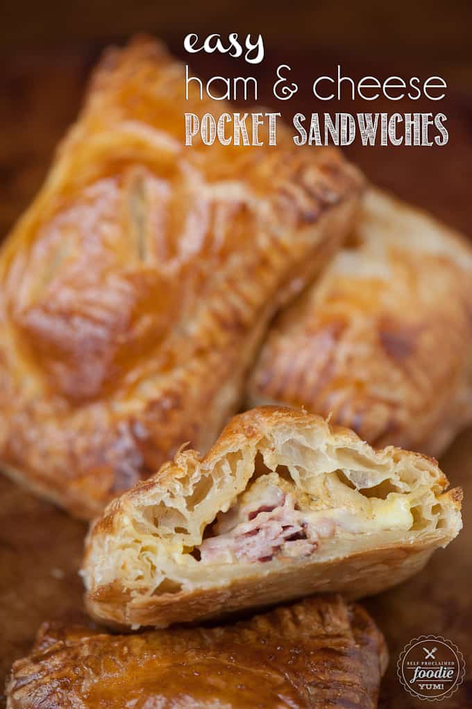 easy ham and cheese pocket sandwiches