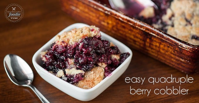 Easy Quadruple Berry Cobbler | Self Proclaimed Foodie