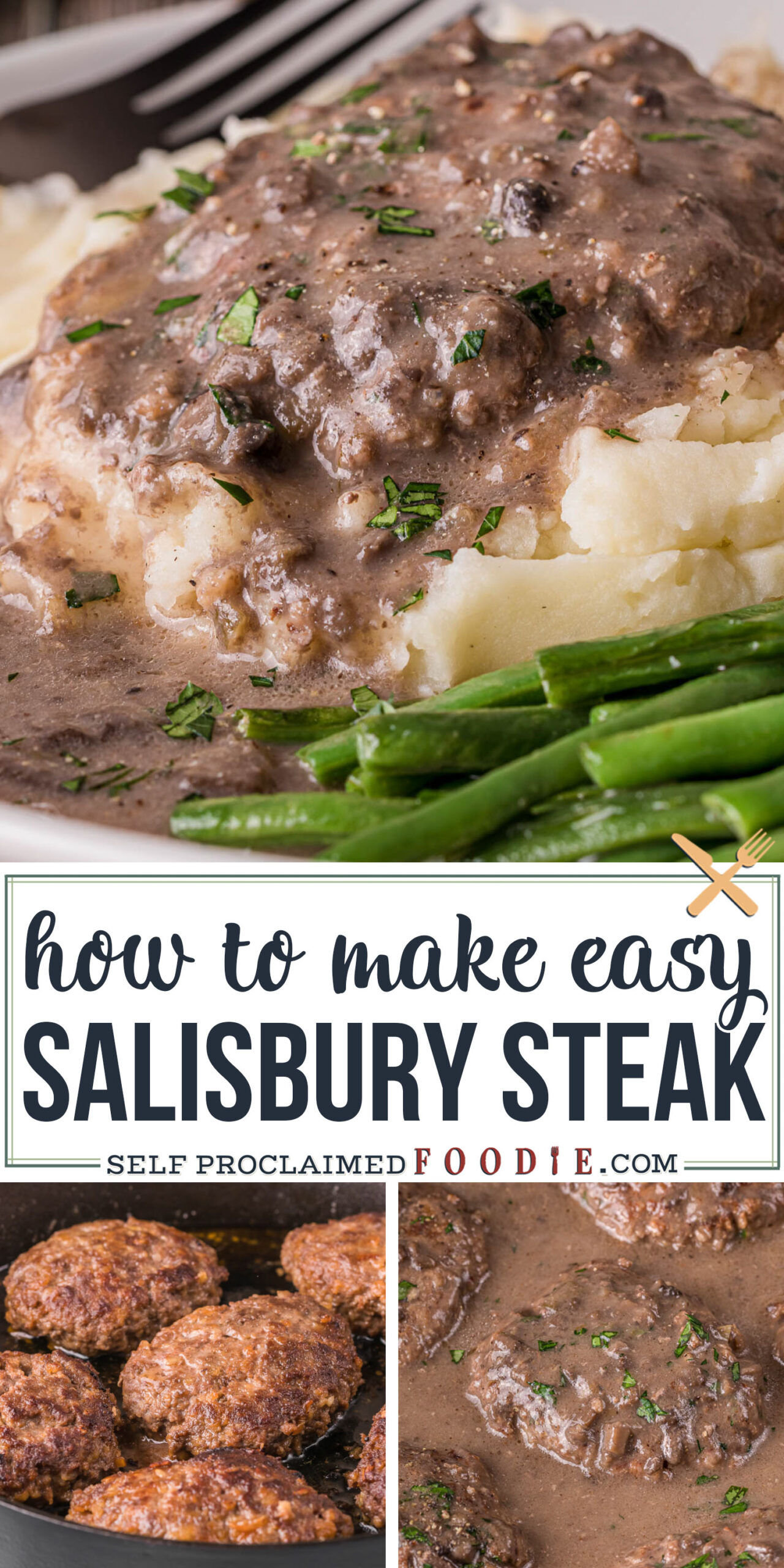 Quick and Easy Salisbury Steak (With Cream of Mushroom Soup)