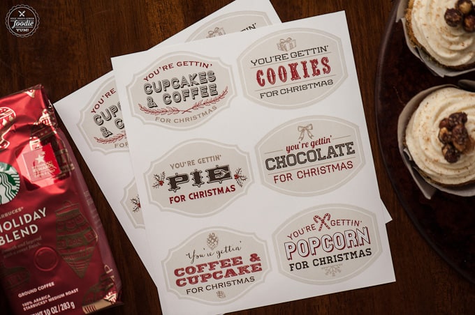 Christmas stickers that say things like, \"You\'re getting cookies for Christmas\"