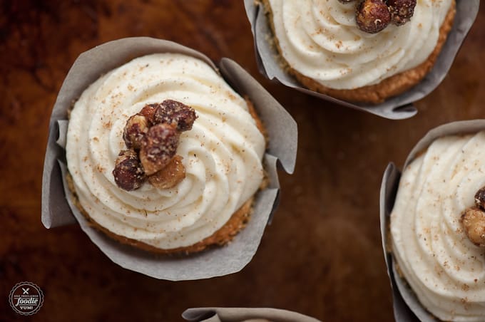 eggnog cupcakes on a table