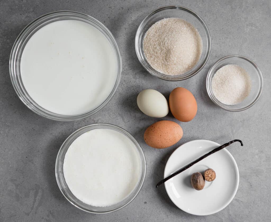 ingredients used to make homemade eggnog