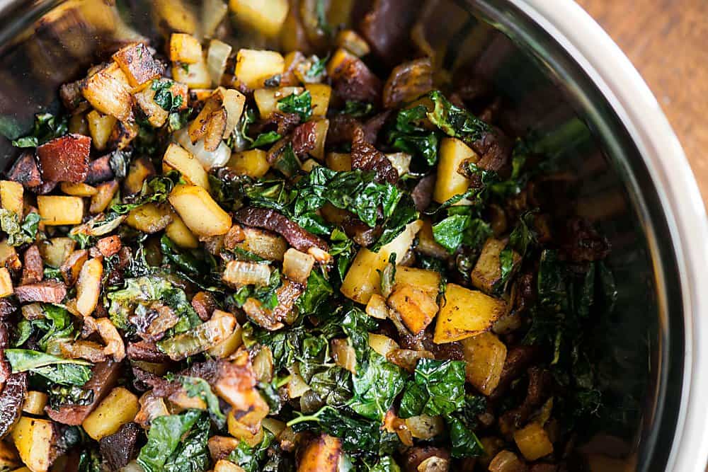 A bowl of fall harvest egg muffins ingredients