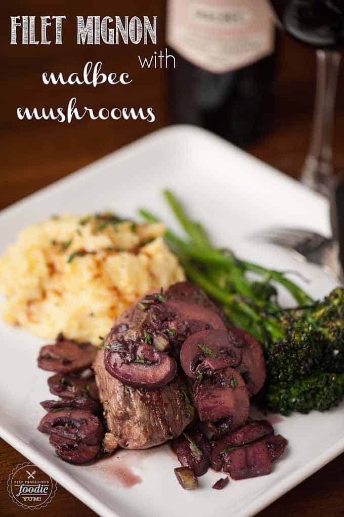 filet mignon with malbec mushrooms