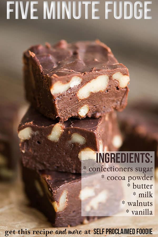 Five Minute Microwave Fudge Self Proclaimed Foodie