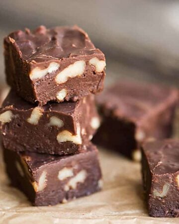 Five Minute Microwave Fudge is a quick and sinfully delicious homemade fudge recipe. This easy fudge will become a holiday favorite!