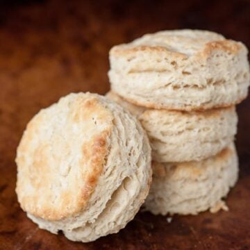 There are few things better than delicious and hot Flaky Buttermilk Biscuits in the morning. Cover them in gravy or serve with butter and preserves. YUM!