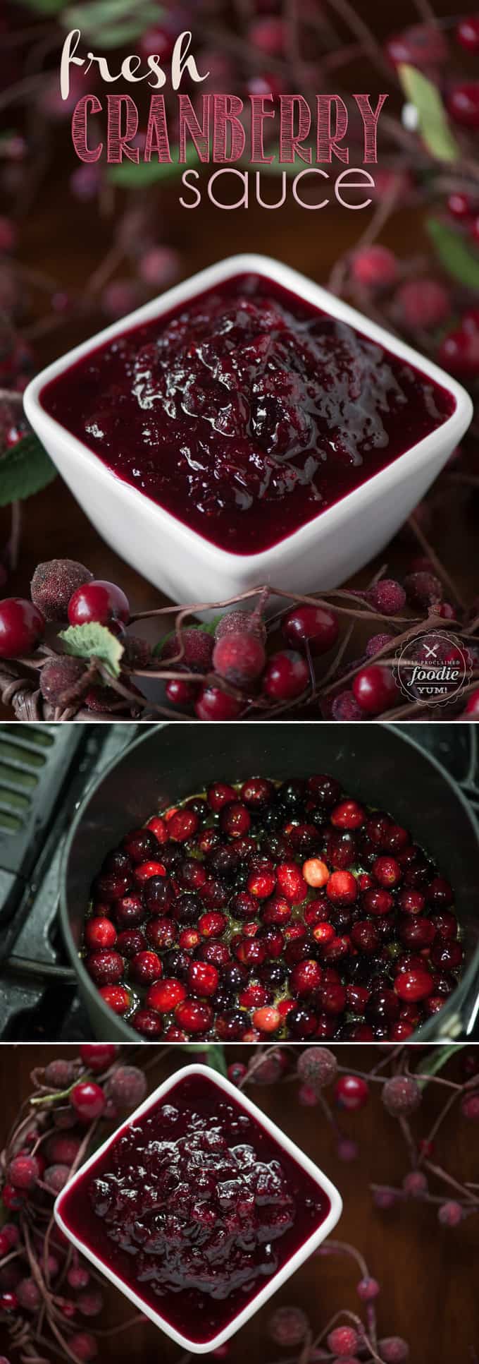 Homemade Cranberry Sauce made with fresh cranberries, orange juice and Grand Marnier is a sweet and incredibly flavorful Thanksgiving side dish. #cranberrysauce #homemadecranberrysauce #thanksgiving