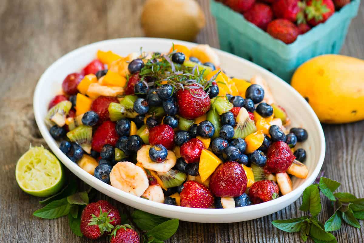 Summer Fruit Salad (with Honey Lime Dressing) - Spend With Pennies