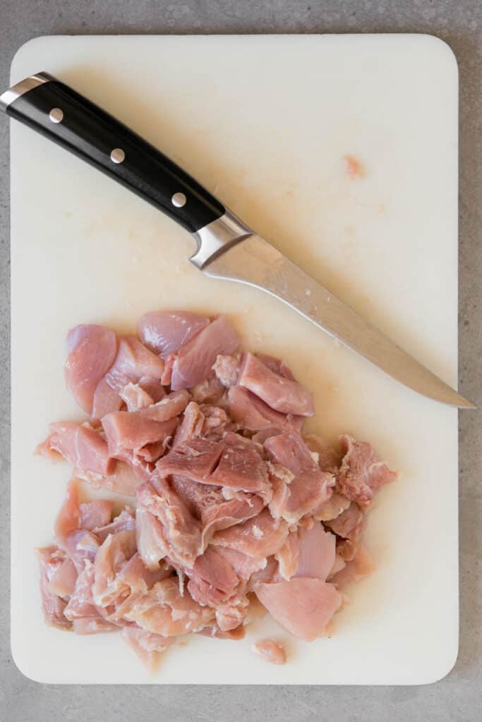 boneless skinless chicken thighs cut into small pieces