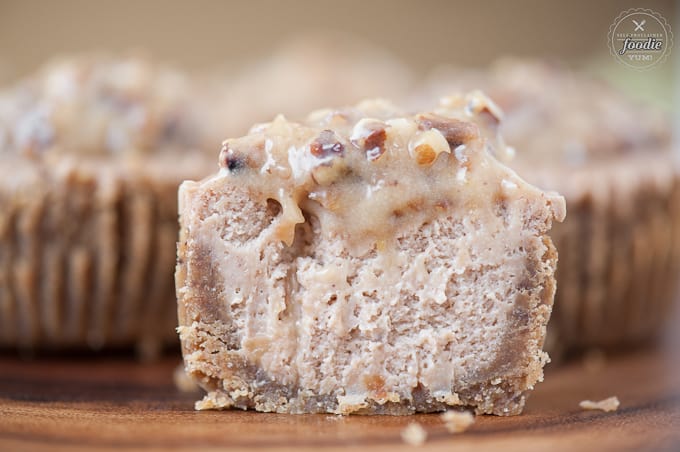 mini German Chocolate Cake cheesecake cut in half