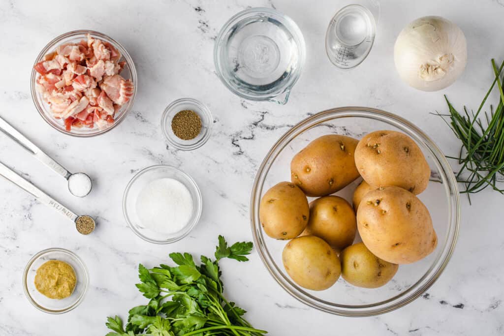 ingredients to make German Potato Salad