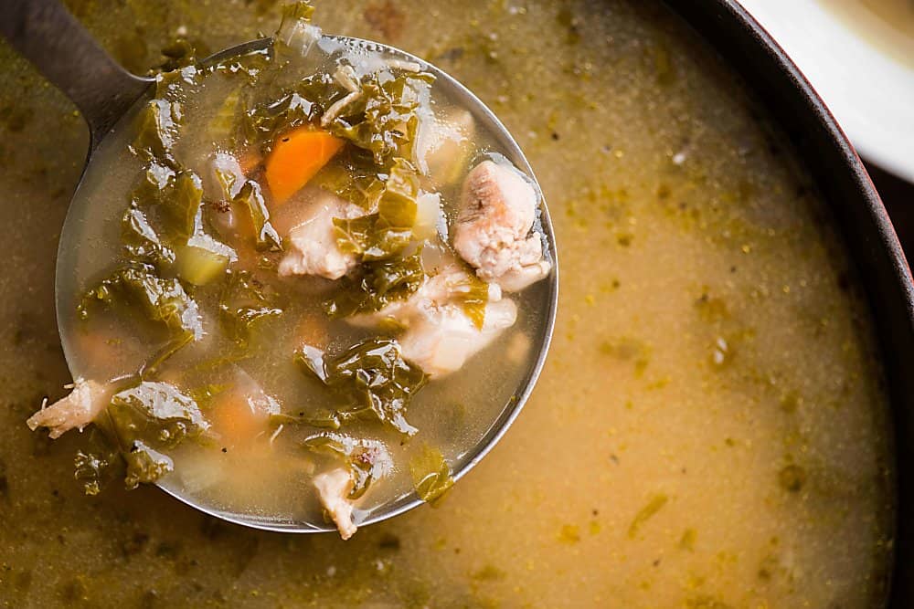 get well chicken soup in a pot