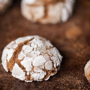 Gingerbread Crinkles are a soft and chewy cookie full of molasses and holiday spice. They are the perfect Christmas treat!