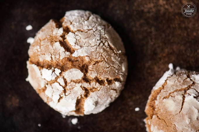 a gingerbread crinkle with molasses and holiday spice