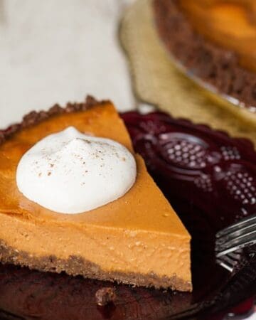 Velvety smooth Gingersnap Sweet Potato Pie is similar to traditional pumpkin pie, but different enough to pleasantly surprise your holiday dinner guests.
