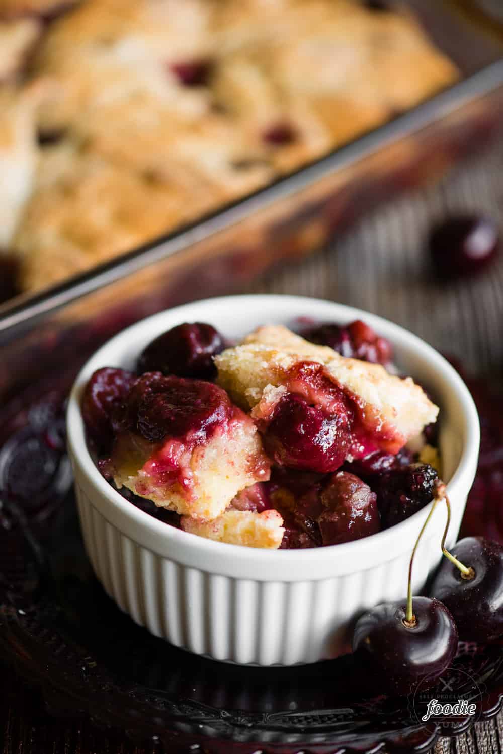 Gluten Free Cherry Cobbler - Self Proclaimed Foodie