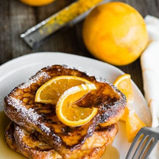 Grand Marnier French Toast with orange zest
