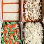 step by step process photos for making homemade lasagna with sausage