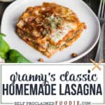granny's classic homemade lasagna recipe