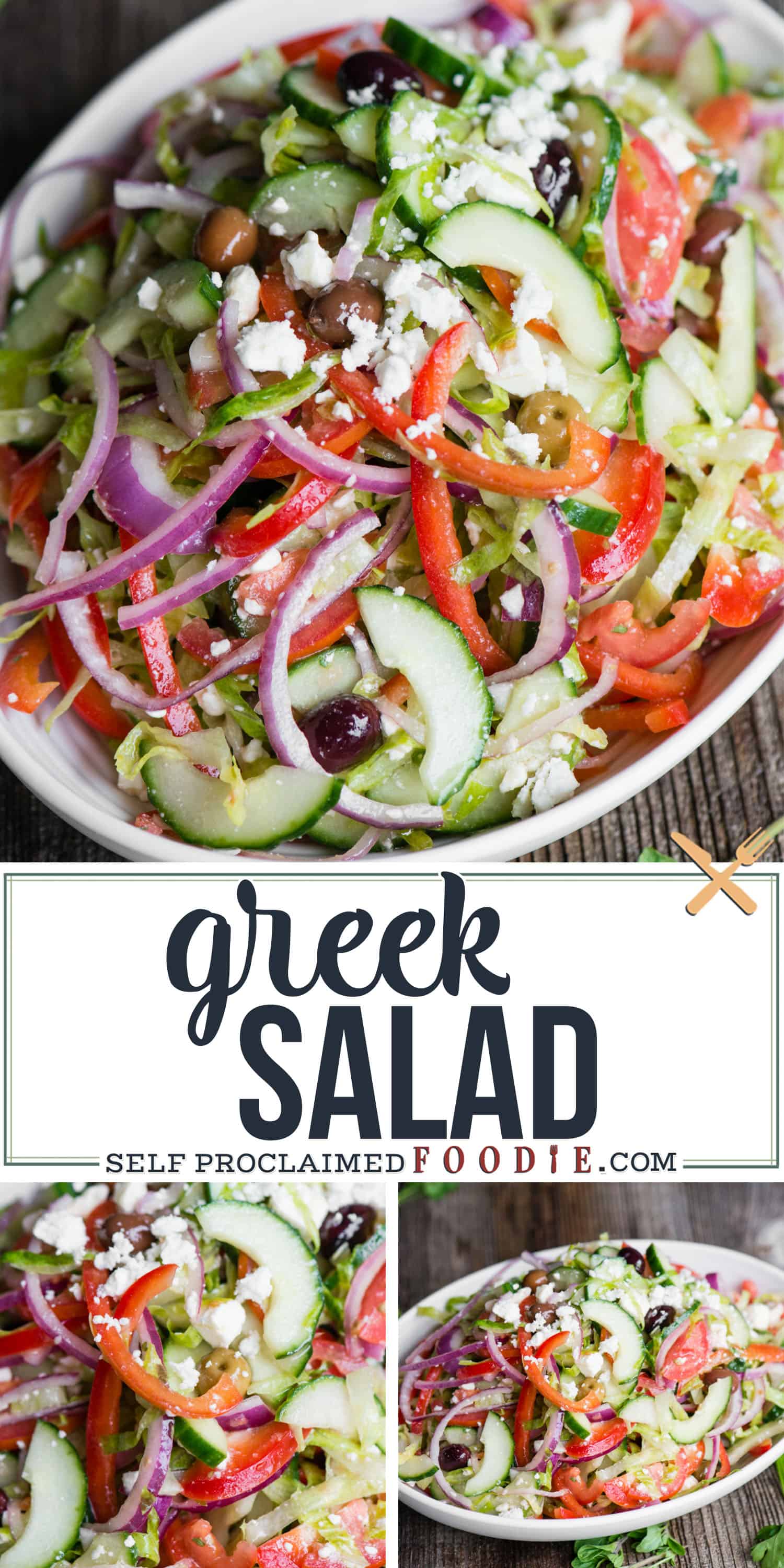 Greek Salad Recipe and Video - Self Proclaimed Foodie