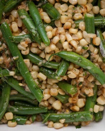 sauteed green beans and corn