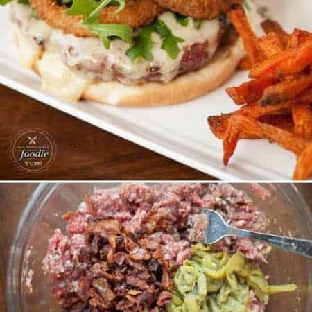 These Green Chile Bacon Burgers serve up the most flavorful, spicy cheeseburgers and make the perfect grilled dinner when served up with green chile aioli.