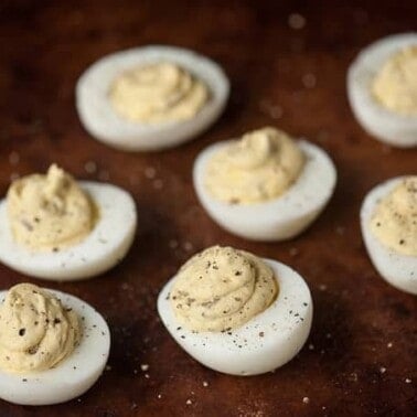 Green Chile Deviled Eggs are even better than traditional deviled eggs because they have the wonderful Southwest flavors of spicy green chili and lime.
