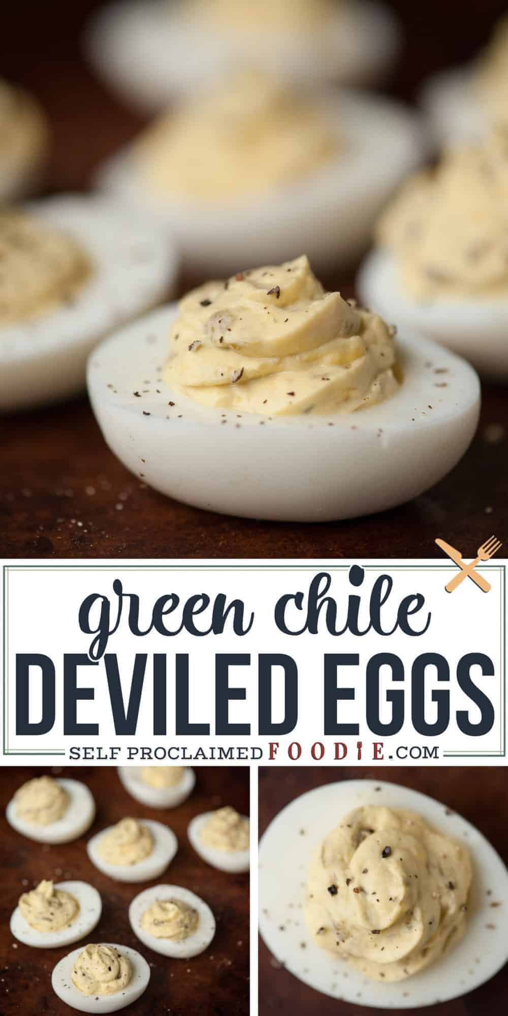 Green Chile Deviled Eggs - Self Proclaimed Foodie