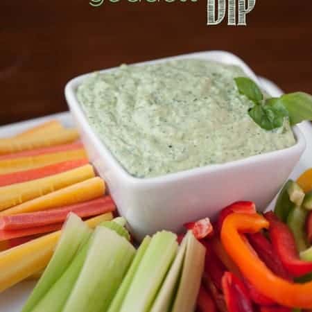 This guilt-free creamy and healthy Green Goddess Dip with just a hint of heat is packed full of veggies and herbs and makes the perfect summer snack.