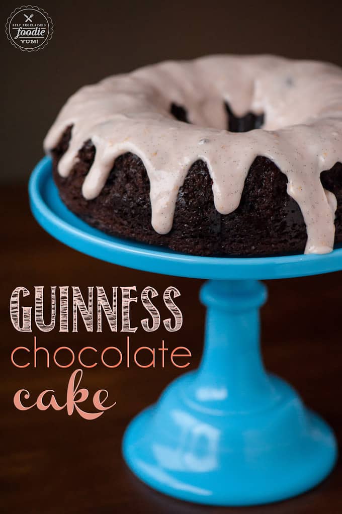 chocolate bundt cake with orange frosting