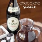 If you've never made your own homemade chocolate sauce, its super easy. This Guinness Chocolate Sauce tastes even better because its made with stout beer!