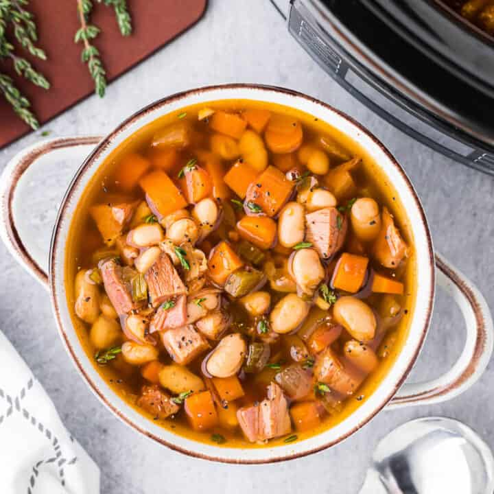 Slow Cooker Ham and Bean Soup