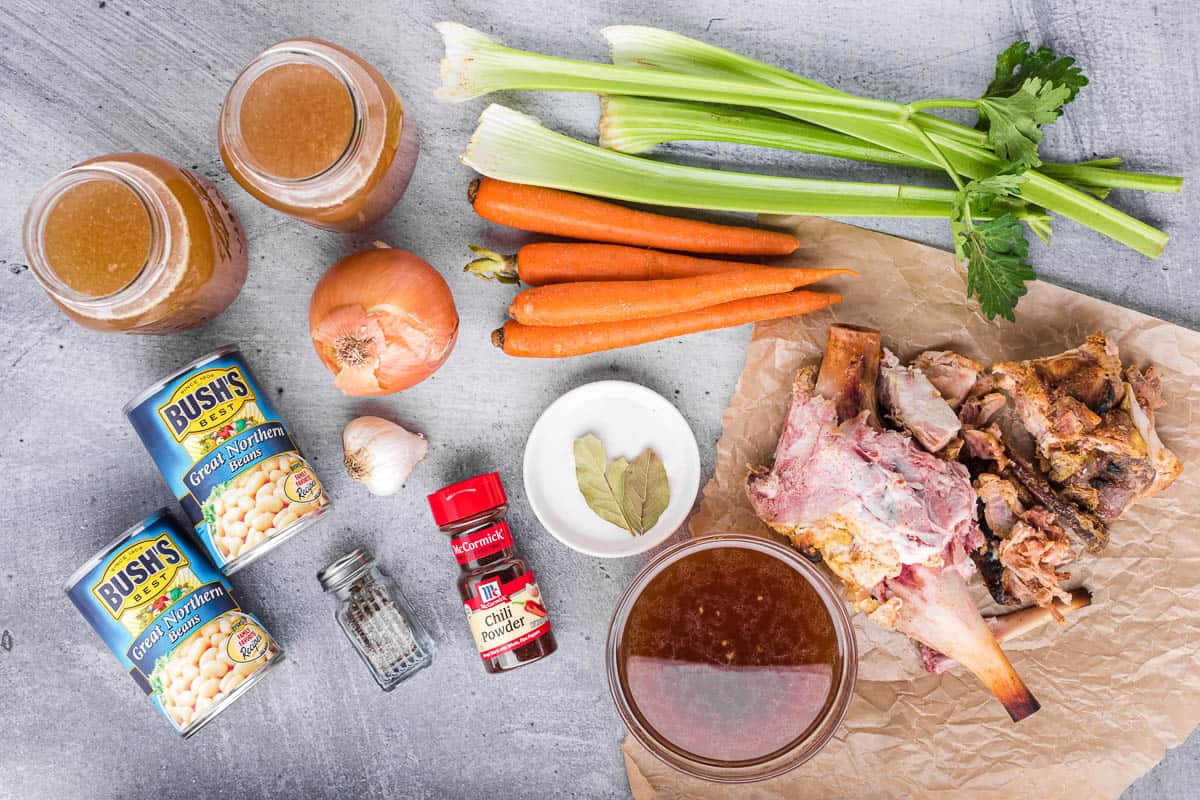 ham and bean soup ingredients.