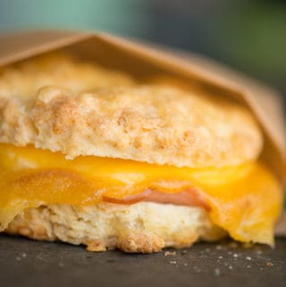 Ham, Egg and Cheese Breakfast Sandwich