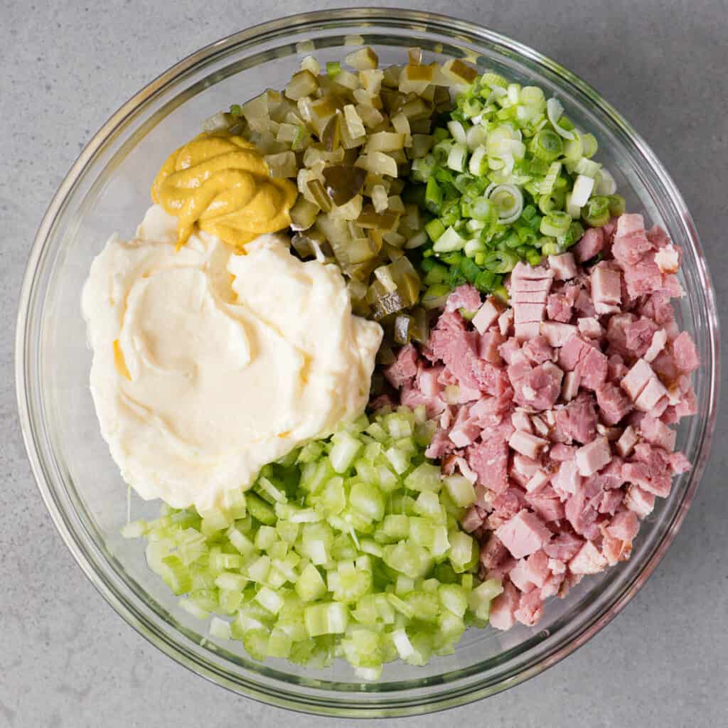 ingredients to make ham salad