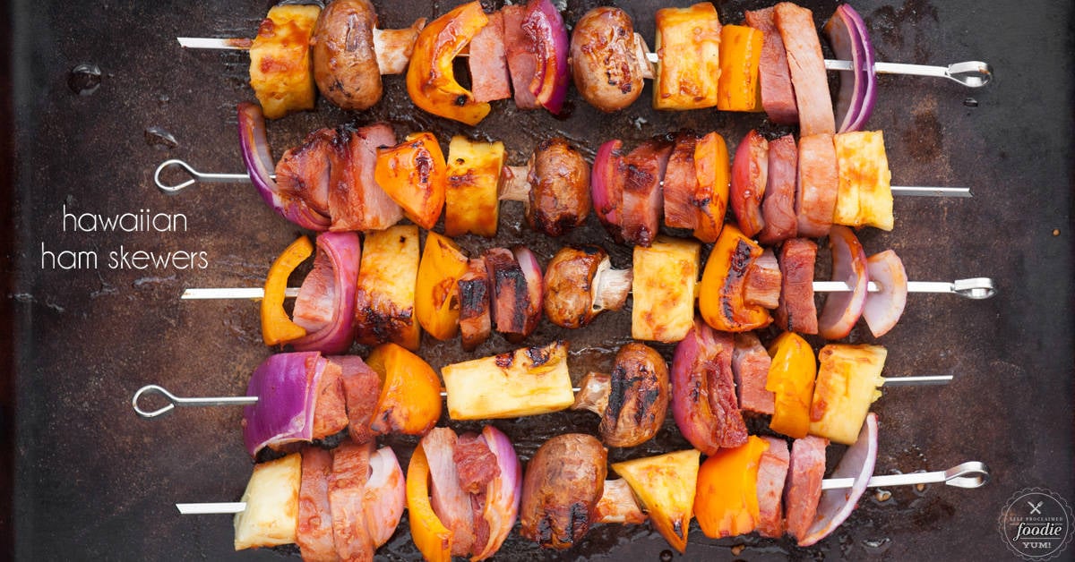 Hawaiian Ham Skewers (Shish Kababs) 