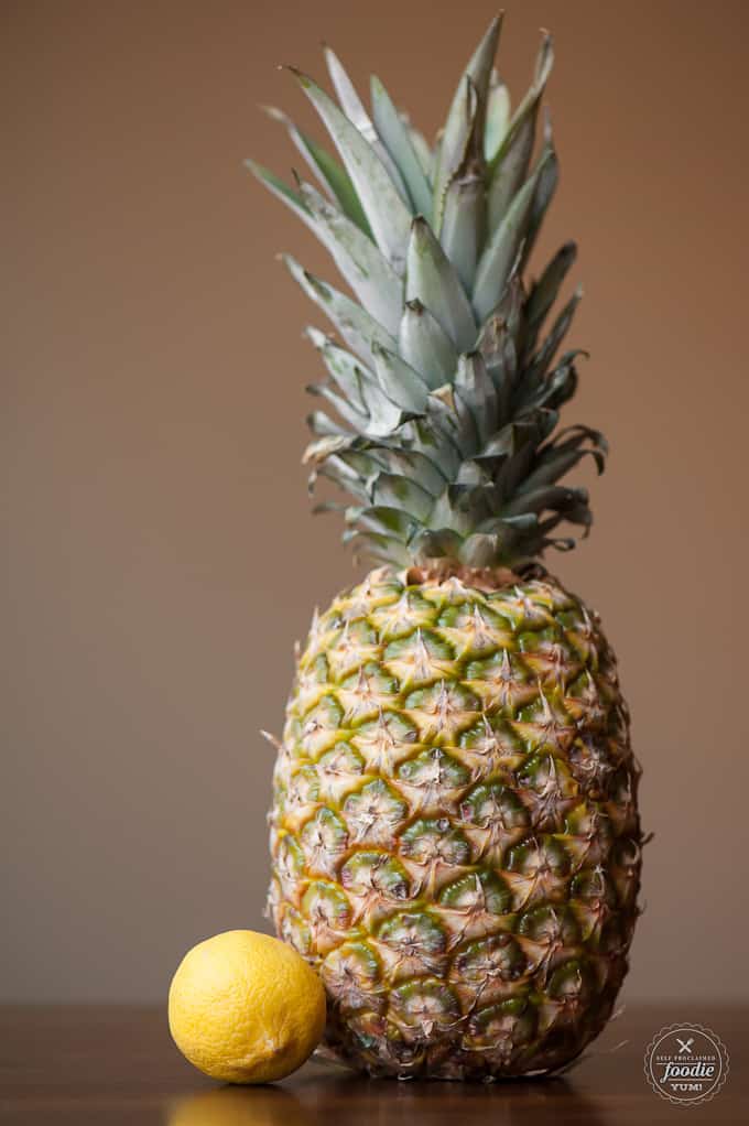 A pineapple sitting on a table
