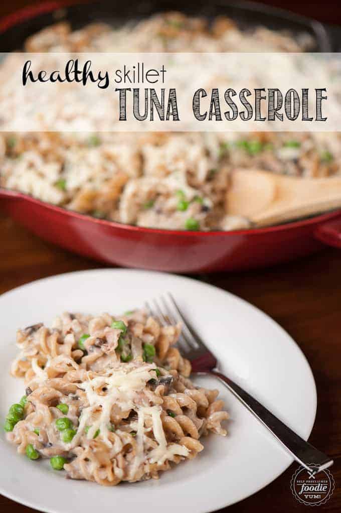 whole wheat tuna casserole on plate