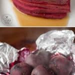 Heart Beet Pancakes are the made with sweet roasted beets and make the most delicious red velvet pancakes that are perfect for Valentine's Day.