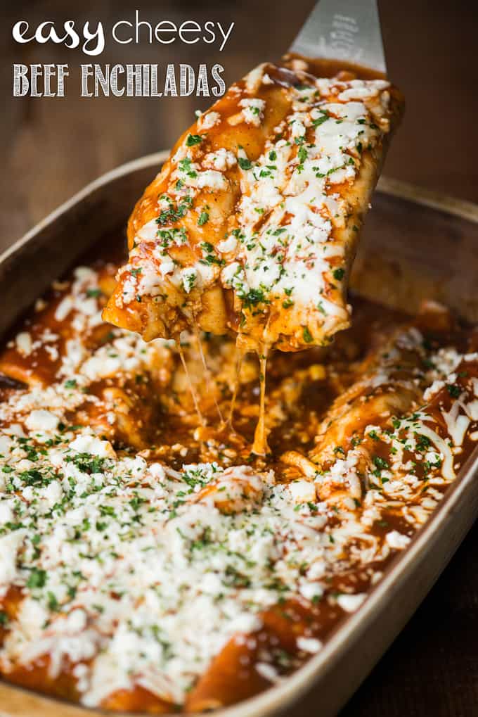 easy ground beef enchiladas