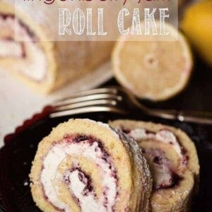 lemon lingonberry jam cake roll