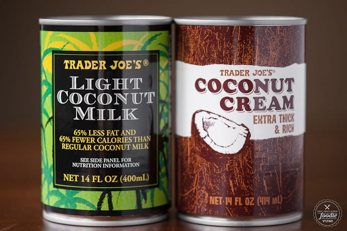 coconut milk and coconut cream