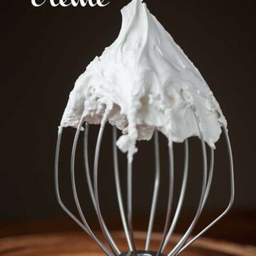 homemade marshmallow cream on whisk attachment