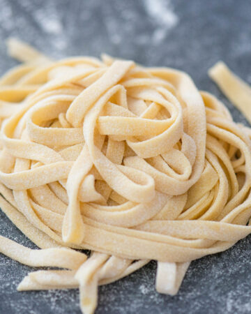 freshly made homemade pasta