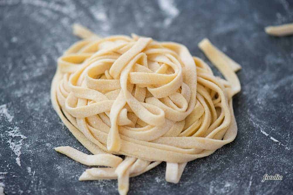 homemade fettucine noodles