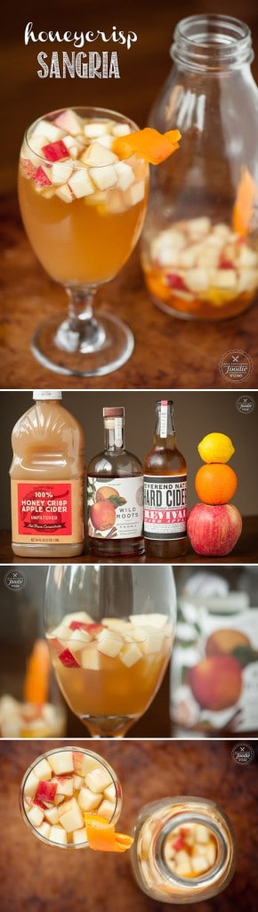 My easy, delicious, and perfect for fall Honeycrisp Sangria is made with the most incredible locally produced apple cinnamon infused vodka and hard cider.