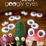 candy googly eyes on fruits and veggies