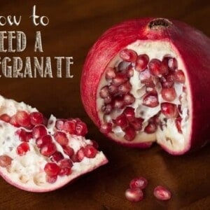 If you've never opened a pomegranate or you already have a method of removing the seeds, you'll want to watch my instructions on How to Seed a Pomegranate.