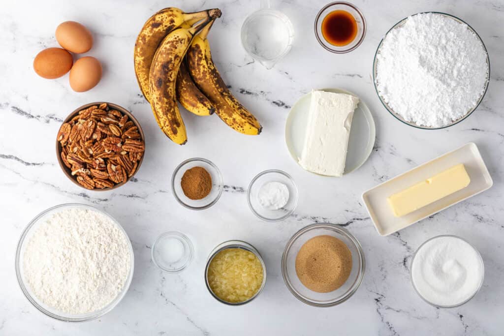 ingredients to make hummingbird cake